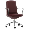 Normann Copenhagen Bürostühle | Sitzgelegenheiten^Off Stuhl mit 5 Rollen, Armlehnen, Alu. - braunes Leder Ultra