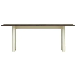 FDB Mu00f8bler Tische-Normann Copenhagen Panel Tisch, 90 x 200 cm, creme – dunkelbraun