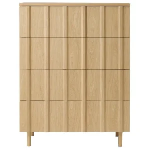 Woud Aufbewahrungsmöbel-Normann Copenhagen Rib Kommode mit 4 Schubladen, Eiche