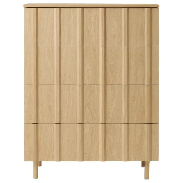Woud Aufbewahrungsmöbel-Normann Copenhagen Rib Kommode mit 4 Schubladen, Eiche