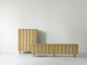Woud Aufbewahrungsmöbel-Normann Copenhagen Rib Kommode mit 4 Schubladen, Eiche