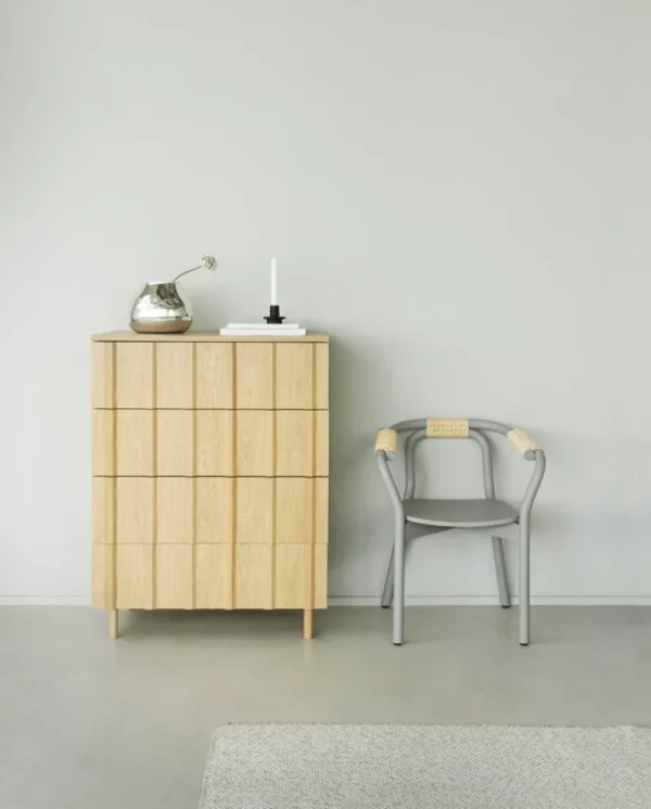 Woud Aufbewahrungsmöbel-Normann Copenhagen Rib Kommode mit 4 Schubladen, Eiche