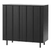 Normann Copenhagen Aufbewahrungsmöbel-Rib Schrank, 98,5 cm, weiches Schwarz