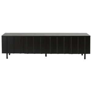 Woud Aufbewahrungsmöbel-Normann Copenhagen Rib Sideboard niedrig 175 cm, Soft Black