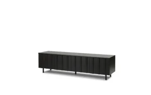 Woud Aufbewahrungsmöbel-Normann Copenhagen Rib Sideboard niedrig 175 cm, Soft Black
