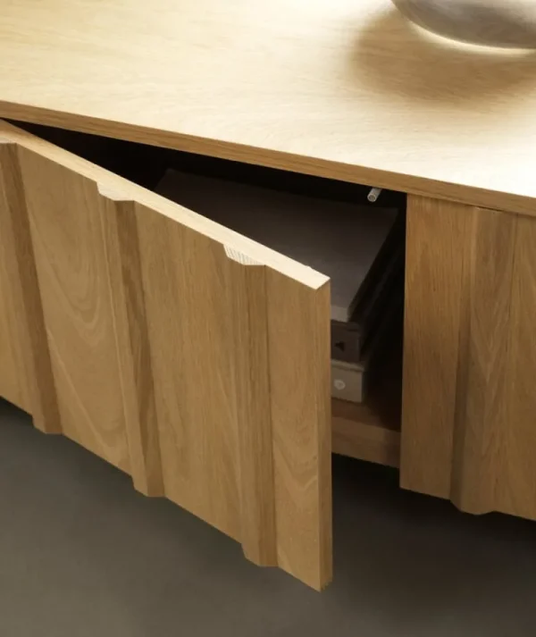 Woud Aufbewahrungsmöbel-Normann Copenhagen Rib Sideboard, niedrig, 175 cm, Eiche