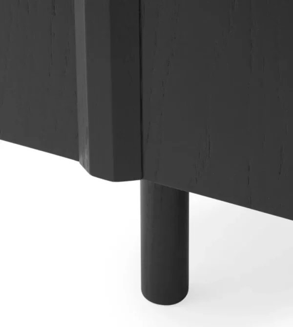Poiat Aufbewahrungsmöbel-Normann Copenhagen Rib Sideboard, 159 cm, weiches Schwarz