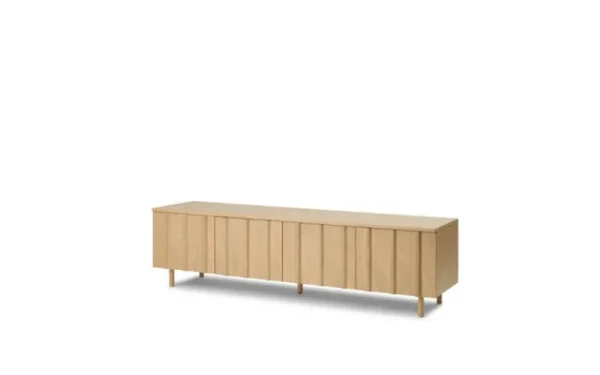Woud Aufbewahrungsmöbel-Normann Copenhagen Rib Sideboard, niedrig, 175 cm, Eiche
