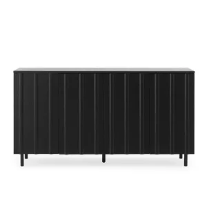 Poiat Aufbewahrungsmöbel-Normann Copenhagen Rib Sideboard, 159 cm, weiches Schwarz