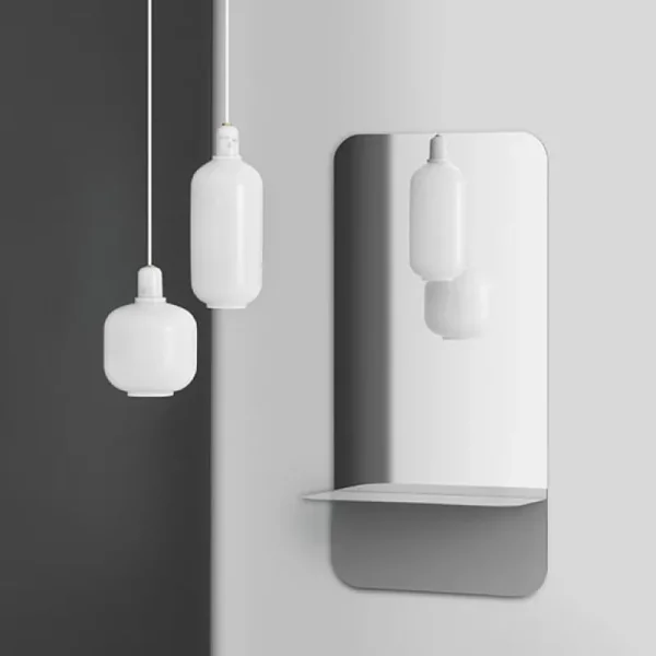 Normann Copenhagen Badezimmerspiegel | Spiegel^Spiegel Horizon vertikal, weiß