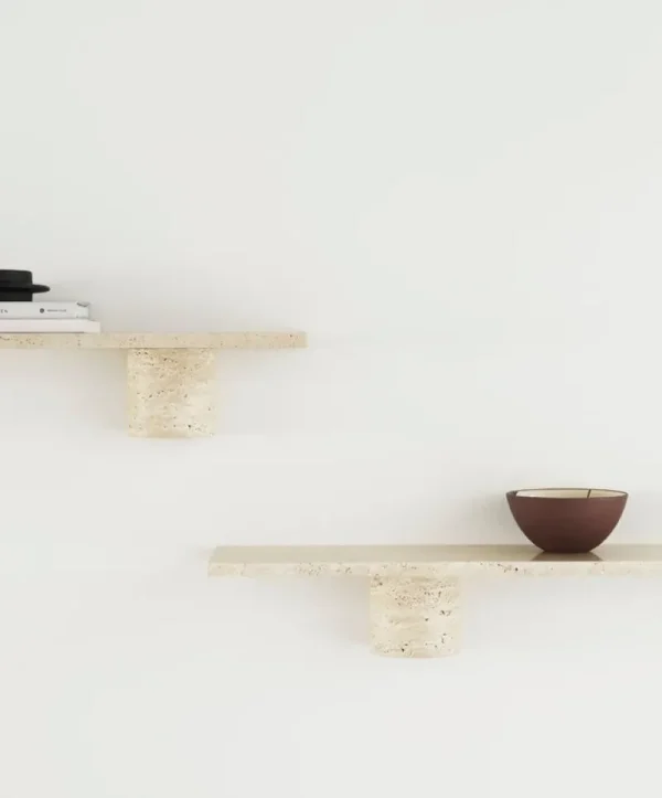 String Furniture Regale-Normann Copenhagen Sten Regal, 80 cm, Travertin