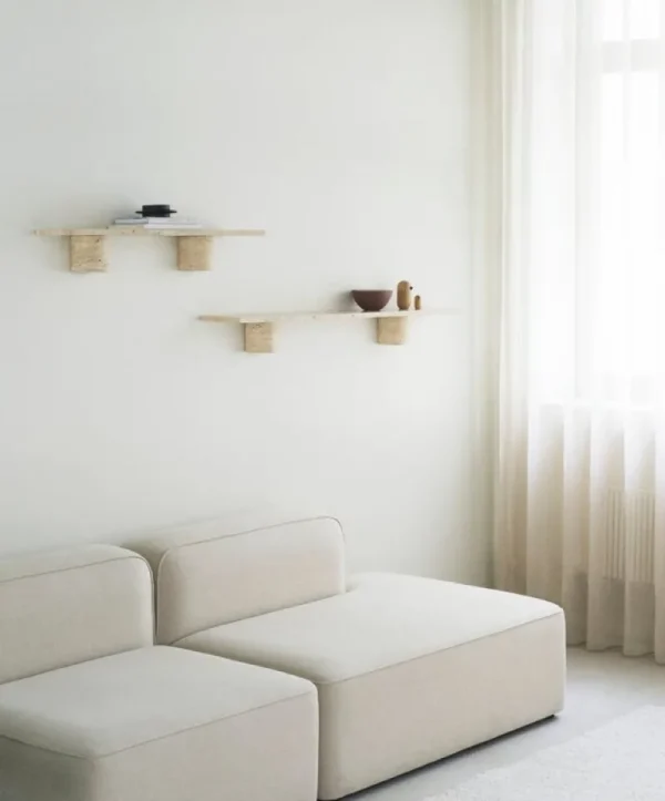 String Furniture Regale-Normann Copenhagen Sten Regal, 80 cm, Travertin