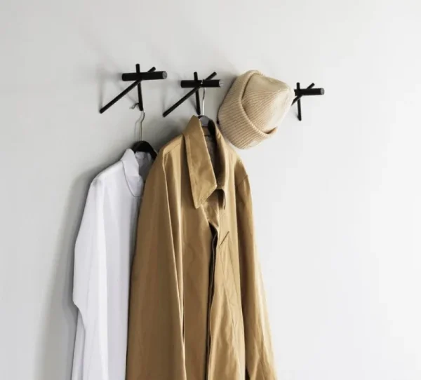 Normann Copenhagen Garderoben Und Kleiderbügel^Sticks Haken, 2 Stück, schwarz