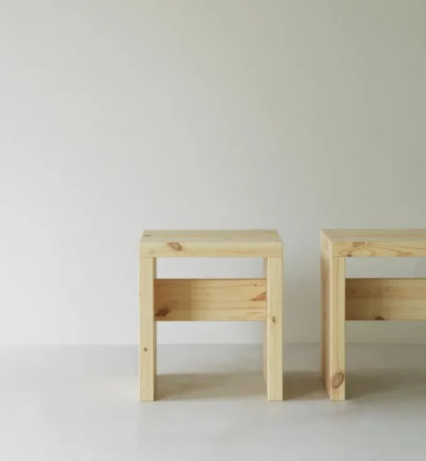Fogia Sitzgelegenheiten-Normann Copenhagen Stretch Hocker, 40 cm, UV-lackiertes Kiefernholz
