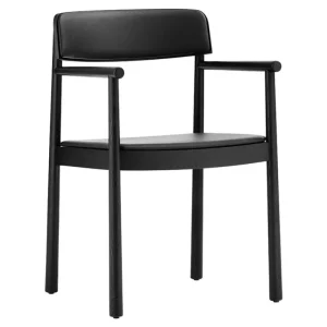 Frama Sitzgelegenheiten-Normann Copenhagen Timb Sessel, Schwarz - Ultra Leder Schwarz