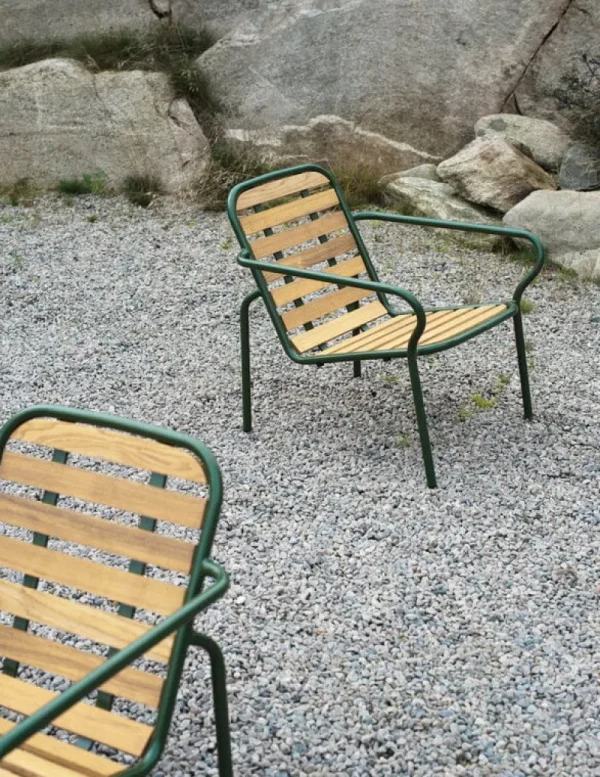 Normann Copenhagen Terrassenmöbel | Sitzgelegenheiten^Vig Loungesessel, Robinienholz - Dunkelgrün