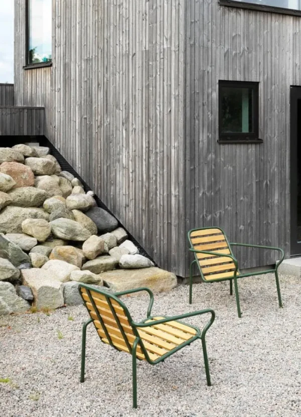 Normann Copenhagen Terrassenmöbel | Sitzgelegenheiten^Vig Loungesessel, Robinienholz - Dunkelgrün