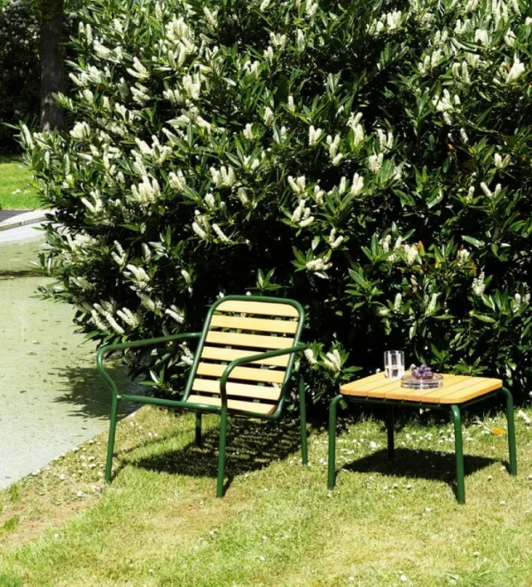 Normann Copenhagen Terrassenmöbel | Sitzgelegenheiten^Vig Loungesessel, Robinienholz - Dunkelgrün