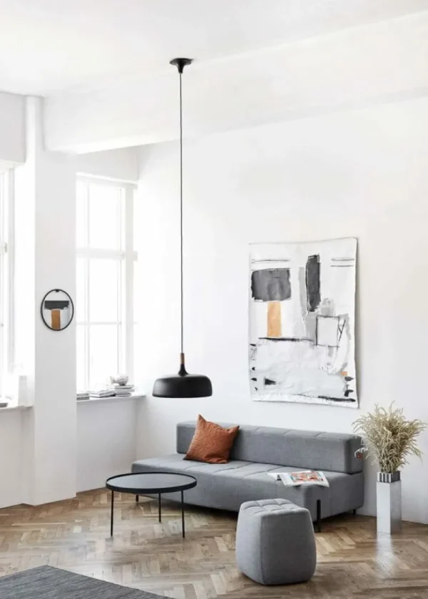 Northern Sofas Und Liegen-Daybe Schlafsofa, schwarzes Metall - Hellgrau Brusvik 02