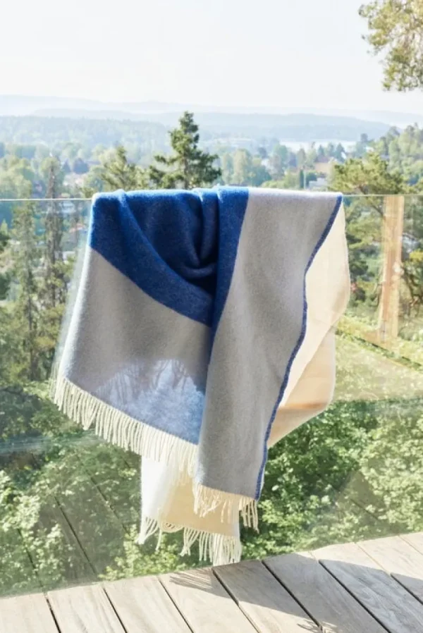 Northern Decken Und Überwürfe^Echo Decke, 130 x 170 cm, blau