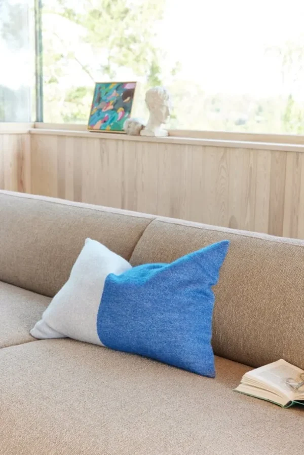 Northern Kissen^Echo Kissenbezug, 40 x 60 cm, vertical blue