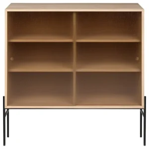 Pedestal Aufbewahrungsmöbel-Northern Hifive Vitrine, 100 cm, hoch, hell geölte Eiche
