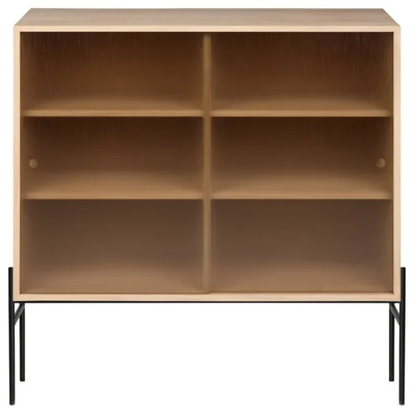 Pedestal Aufbewahrungsmöbel-Northern Hifive Vitrine, 100 cm, hoch, hell geölte Eiche