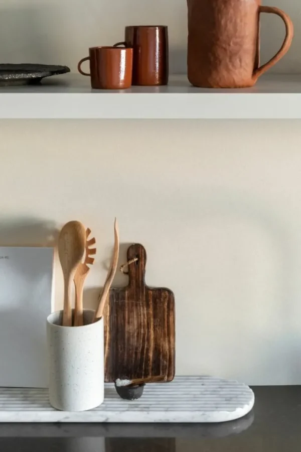 Northern Küchenutensilien | Dekorationsgegenstände^Podium Brett, 90 cm, Marmormischung, Weiß
