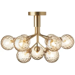 Normann Copenhagen Deckenleuchten-Nuura Apiales 9 Deckenleuchte, gebürstetes Messing - Goldfarben