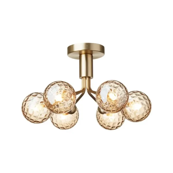 Normann Copenhagen Deckenleuchten-Nuura Apiales 6 Deckenleuchte, gebürstetes Messing - Goldfarben