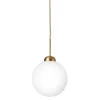 Tom Dixon Deckenleuchten-Nuura Apiales 1 Pendelleuchte, groß, gebürstetes Messing - Opalweiß