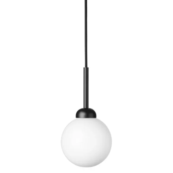 Northern Deckenleuchten-Nuura Apiales 1 Pendelleuchte, Satinschwarz – Opalweiß
