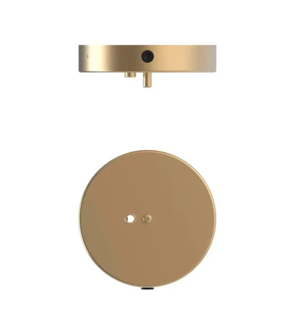 Artek Deckenleuchten-Nuura Apiales 9 Pendelleuchte, gebürstetes Messing/opalweiß