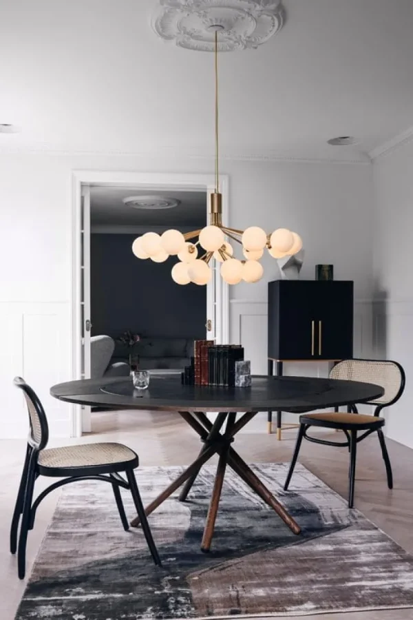 Normann Copenhagen Deckenleuchten-Nuura Apiales 18 Pendelleuchte, gebürstetes Messing/opalweiß
