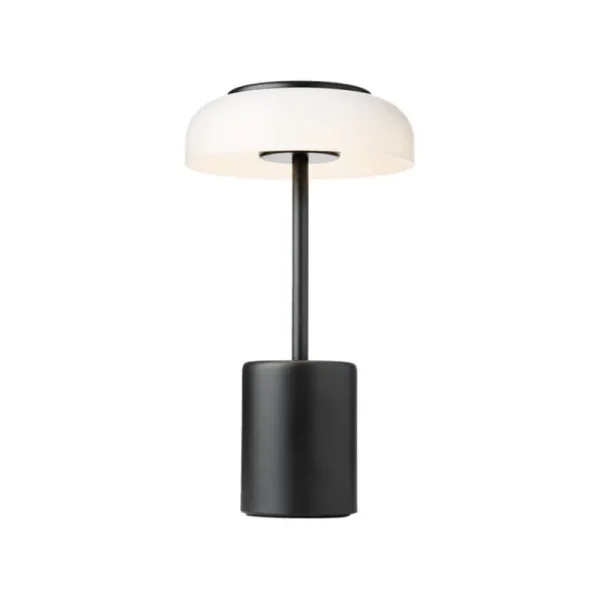 Flos Tischlampen | Tragbare Lampen-Nuura Blossi Mini tragbare Tischleuchte, schwarz - Opal