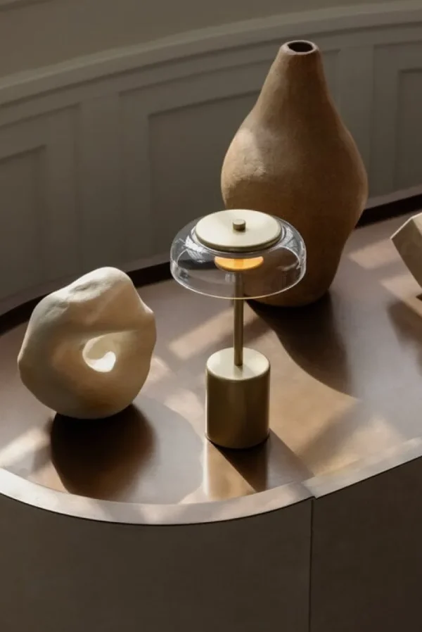 TIPTOE Tischlampen | Tragbare Lampen-Nuura Blossi Mini tragbare Tischleuchte, Nordic Gold - klar