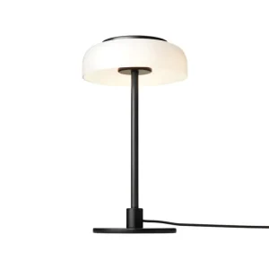 New Works Tischlampen-Nuura Blossi Tischleuchte, klein, Schwarz - Opalglas