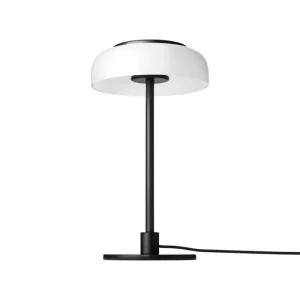 New Works Tischlampen-Nuura Blossi Tischleuchte, klein, Schwarz - Opalglas