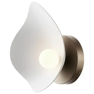valerie_objects Wandleuchten-Nuura Florii 1 Wandleuchte, dunkles Bronze - weiß