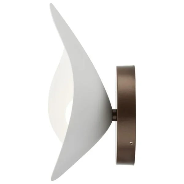 valerie_objects Wandleuchten-Nuura Florii 1 Wandleuchte, dunkles Bronze - weiß