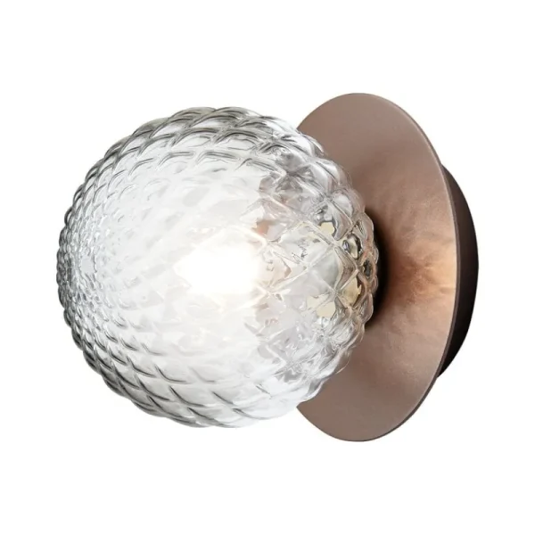 u00d6rsju00f6 Wandleuchten | Deckenleuchten-Nuura Liila 1 Wand-/Deckenleuchte, klein, dunkles Bronze - Optik klar