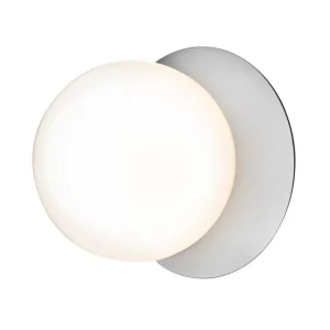u00d6rsju00f6 Wandleuchten | Deckenleuchten-Nuura Liila 1 Wand-/Deckenleuchte, klein, Silber - Opal