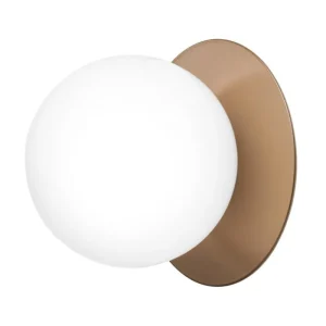 Nuura Wandleuchten | Deckenleuchten-Liila 1 Wand-/Deckenleuchte, mittelgroß, Dunkelbronze - Opalweiß
