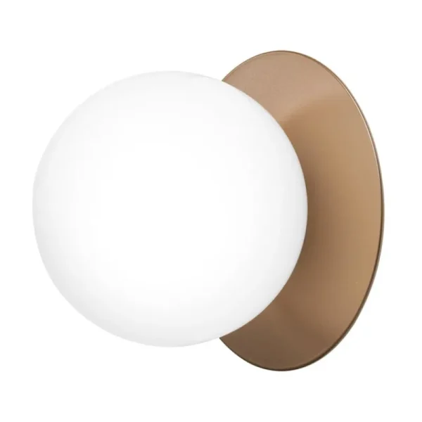 Nuura Wandleuchten | Deckenleuchten-Liila 1 Wand-/Deckenleuchte, mittelgroß, Dunkelbronze - Opalweiß