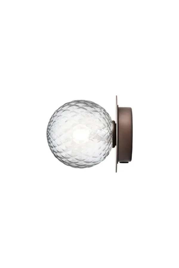 u00d6rsju00f6 Wandleuchten | Deckenleuchten-Nuura Liila 1 Wand-/Deckenleuchte, klein, dunkles Bronze - Optik klar