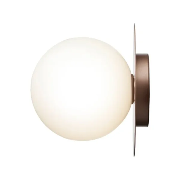 Nuura Wandleuchten | Deckenleuchten-Liila 1 Wand-/Deckenleuchte, groß, Dunkelbronze - Opalweiß