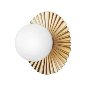 valerie_objects Wandleuchten | Deckenleuchten-Nuura Liila Muuse Wand-/Deckenleuchte, klein, Nordic Gold - Opalweiß