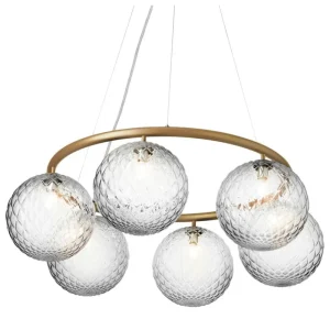 Louis Poulsen Deckenleuchten-Nuura Miira 6 Circular Pendelleuchte, Messing – klar