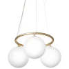 Nuura Deckenleuchten-Miira 3 Circular Pendelleuchte, Messing - Opalweiß