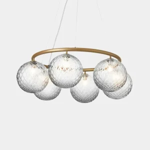 Louis Poulsen Deckenleuchten-Nuura Miira 6 Circular Pendelleuchte, Messing – klar